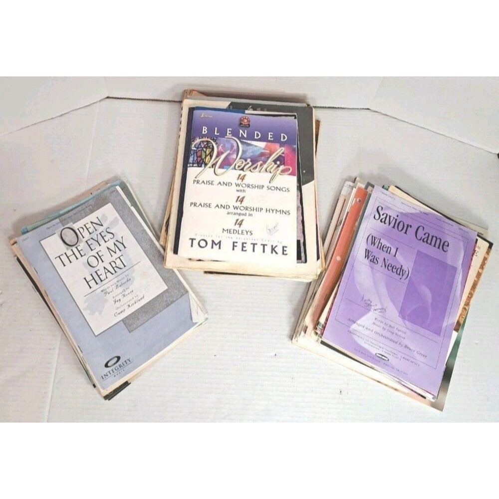 Huge Choir Choral Christian Church Worship Songbooks Sheet Music Lot 13lbs Vtg